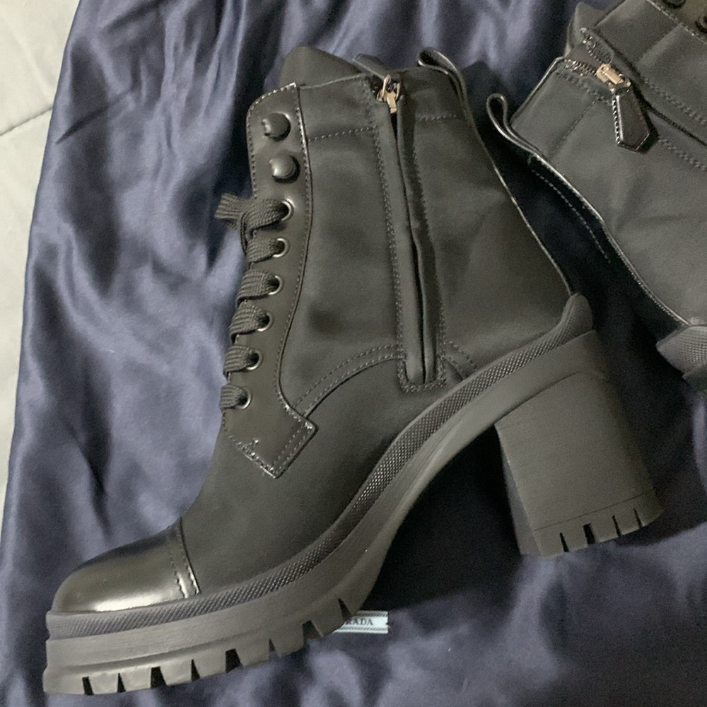**BRAND NEW**PRADA Re-Nylon Combat Booties - Picture 5 of 8